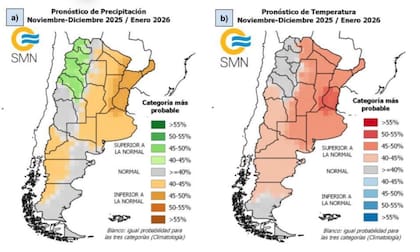 El pronóstico trimestral de precipitaciones y temperaturas