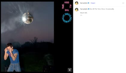 El propio artista británico confirmó la noticia en sus redes sociales (Foto: Captura Instagram/@harrystyles)