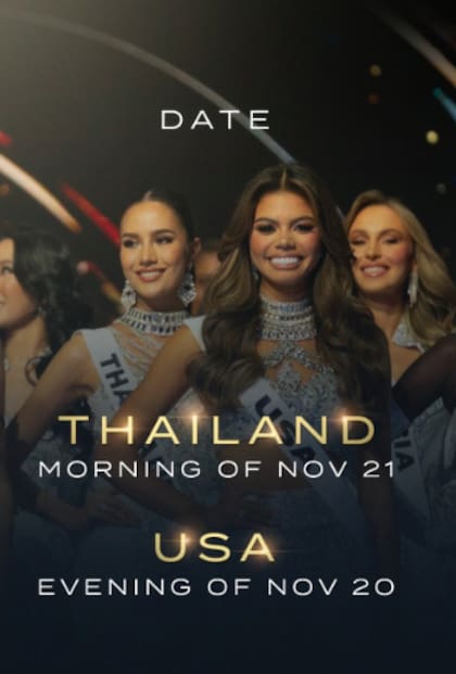 El próximo certamen de Miss Universo 2025 tendrá sede en Tailandia el 21 de noviembre (Instagram/@missuniverse)