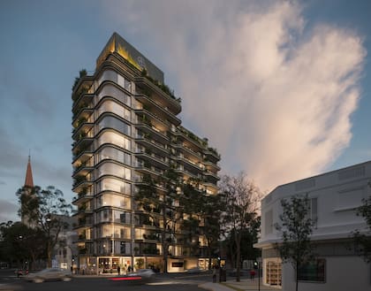 El proyecto de Azcuy está compuesto por dos edificios que se comunican a través de un jardín interno