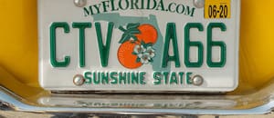 La nueva ley de Florida que eliminaría las calcomanías amarillas en las placas de vehículos