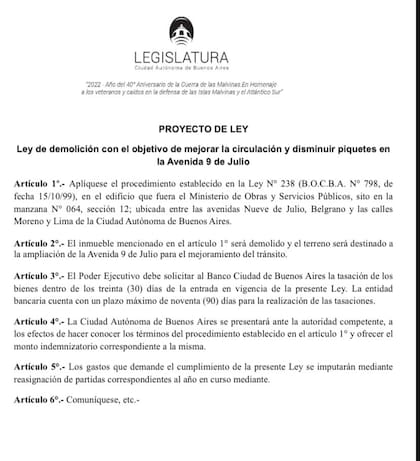 El proyecto de ley de Roberto García Moritán (Foto: Twitter @Robergmoritan)