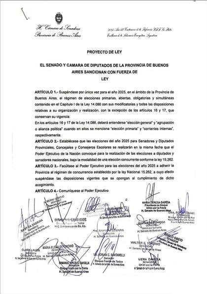 El proyecto de ley que presentó la senadora María Teresa García para que las elecciones sean concurrentes