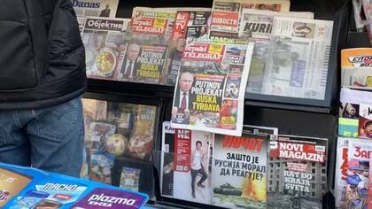 "El proyecto de Putin es una fortaleza rusa", afirma el titular de un periódico serbio