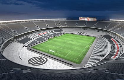 El proyecto del estadio de River Plate una vez finalizada la ampliación. Para D'Onofrio, allí ya se puede jugar un Mundial