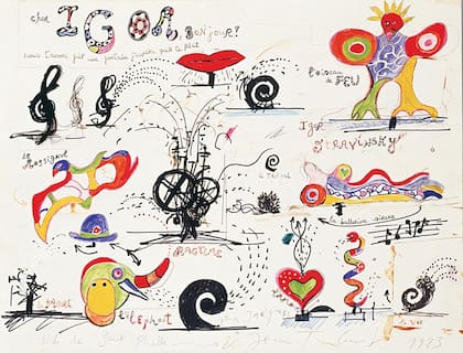 El proyecto. Los bocetos originales del conjunto de esculturas y fuentes de agua que rinden homenaje al genial compositor ruso