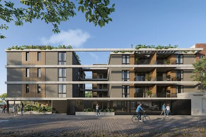 El proyecto: un edificio de baja altura con viviendas multifamiliares y locales en planta baja