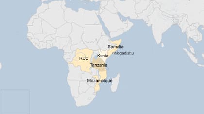 El pueblo swahili era mayoría en la región
