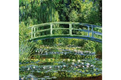 El Puente Japonés, que se encuentra en el jardín de Monet en Giverny, Francia, fue un recurso recurrente en la pintura de Monet, especialmente en su serie de Nenúfares