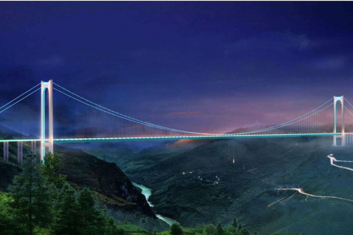 Así es el puente más alto del mundo, cuya construcción tardó solo tres años y está a punto de inaugurarse