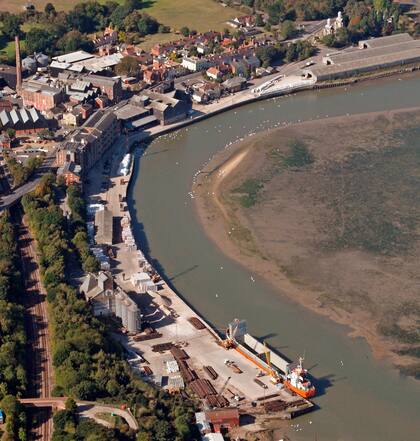 El puerto de Mistley, cerca del lugar donde se dio el hallazgo