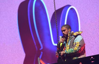 El puertorriqueño Bad Bunny en pleno show