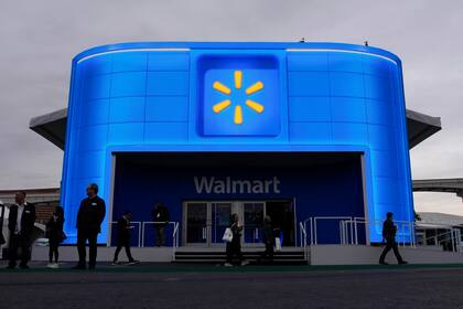 El puesto de Walmart en una feria tecnológica en Las Vegas. (Foto AP /John Locher)