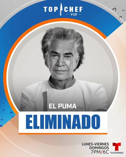 El Puma Rodríguez es el octavo eliminado de Top Chef VIP