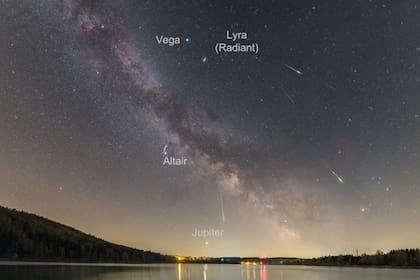 El punto radiante está en la constelación de Lyra, cerca de la estrella Vega