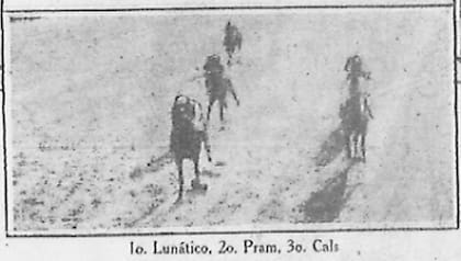 El quinto triunfo de Lunático, en su mejor temporada, retratado en La Nación el 19 de julio de 1926