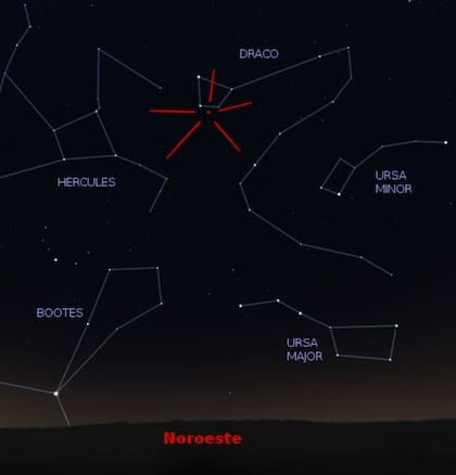 El radiante de las Draconidas. Credits IGN