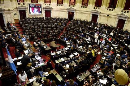 El recinto de la Cmara de Diputados, semivaco por la falta de quorum para sesionar