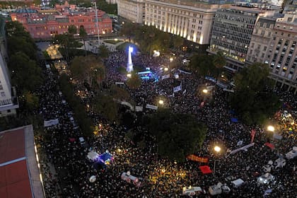 El reclamo de las universidades en la Plaza de Mayo