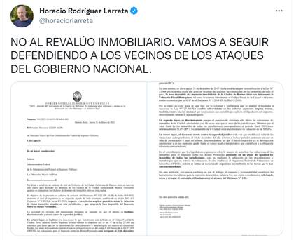 El reclamo de Rodríguez Larreta a la AFIP por el dictamen que busca cuadruplicar la valuación fiscal tomada por el impuesto a los Bienes Personales en la Ciudad