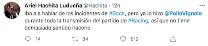 El reclamo de un hincha partidario del "Hachita" Ludueña