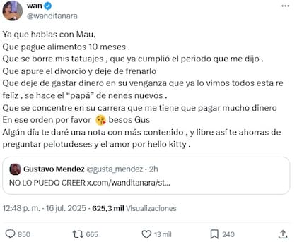 El reclamo de Wanda Nara al periodista por todo lo que Mauro Icardi le debería
