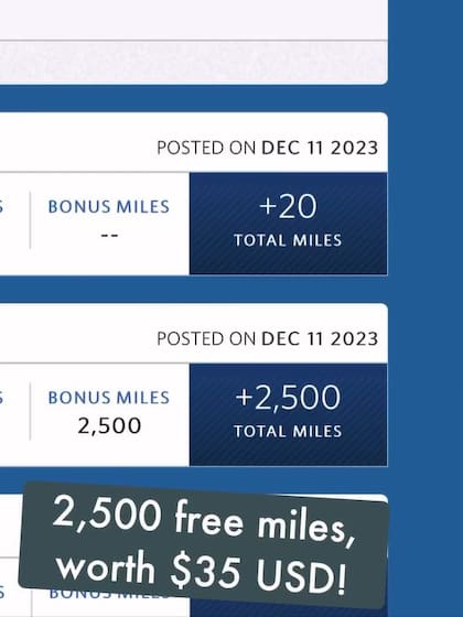 El reclamo para recibir las millas se hace a través de la página web de Delta Air Lines