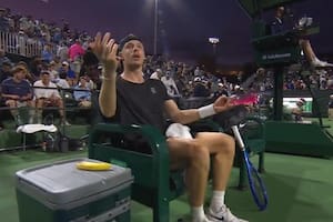 El curioso enojo de Shapovalov con su equipo en su triunfo ante Tomás Etcheverry en Indian Wells