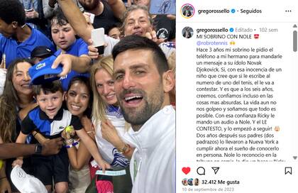 El reconocimiento de Grego a su sobrino