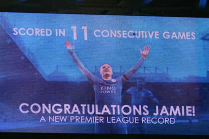 El reconocimiento, en la pantalla del estadio