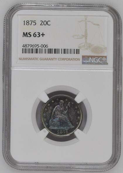 El récord de subasta de una 1875-S fue por US$73.600.