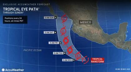 El recorrido de la depresión tropical Alvin que afecta la zona costera mexicana