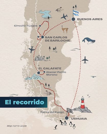 El recorrido de la Ferrar Cavalcade Adventure 2025 del Fuente: Secretaria de Turismo