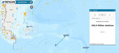 El recorrido del iceberg que se desprendió de la Antártida.