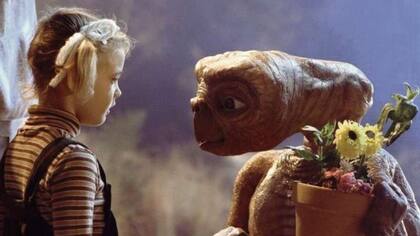 Drew Barrymore en E.T., la inolvidable película de Steven Spielberg