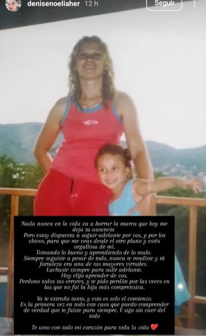 El recuerdo de su hija en la red social Instagram.