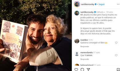 El recuerdo que subió el actor sobre el primer libro que editó de su abuela