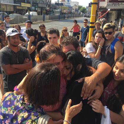 El reencuentro con su familia