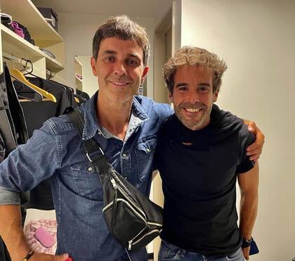 El reencuentro de Mariano Martínez y Nicolás Cabré en febrero de este año. Foto/Instagram: marianom78