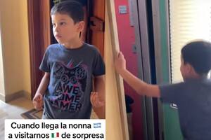 Su familia emigró a Italia y ella decidió sorprenderlos: la reacción de su nieto la dejó perpleja