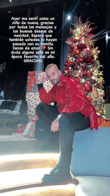 El reflexivo posteo de Maluma en Navidad