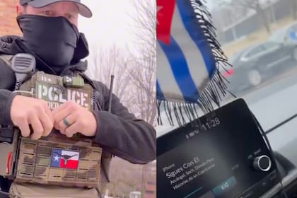 El registro comenzó cuando dos agentes se acercaron al vehículo