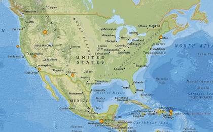 El registro de temblores en EE.UU. en las últimas 24 horas