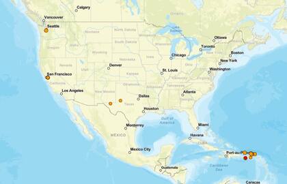 El registro de temblores en EE.UU. en las últimas 24 horas