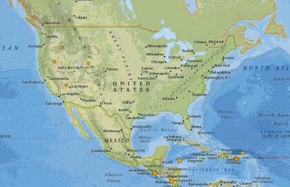 El registro de temblores en EE.UU. en las últimas 24 horas