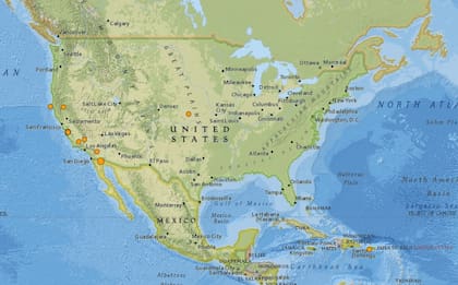El registro de temblores en EE.UU. en las últimas 24 horas