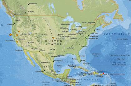 El registro de temblores en EE.UU. en las últimas 24 horas