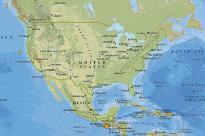 El registro de temblores en EE.UU. en las últimas 24 horas
