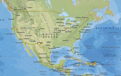 El registro de temblores en EE.UU. en las últimas 24 horas