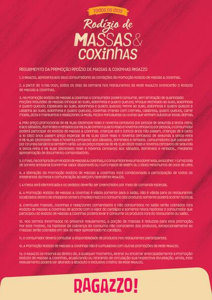 El reglamento publicado por el tenedor libre de San Pablo